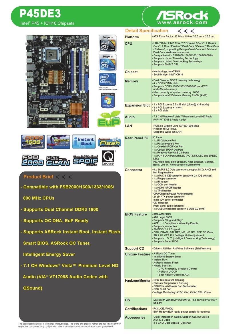 ASROCK P45DE3 User manual