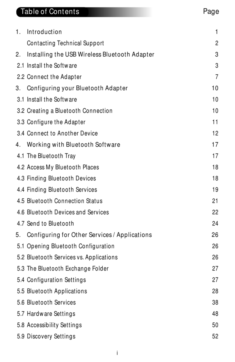 ActionTec USB Bluetooth User manual