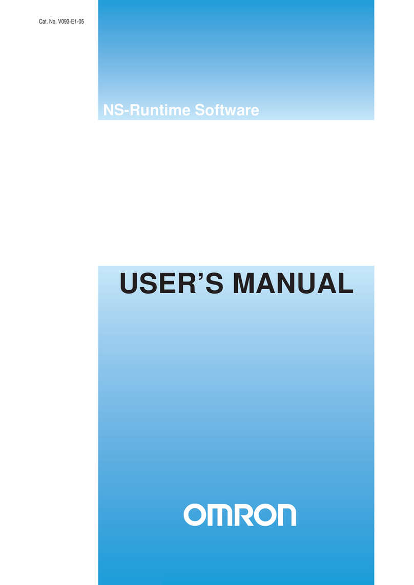 Omron NS-RUNTIME - SOFTWARE User manual