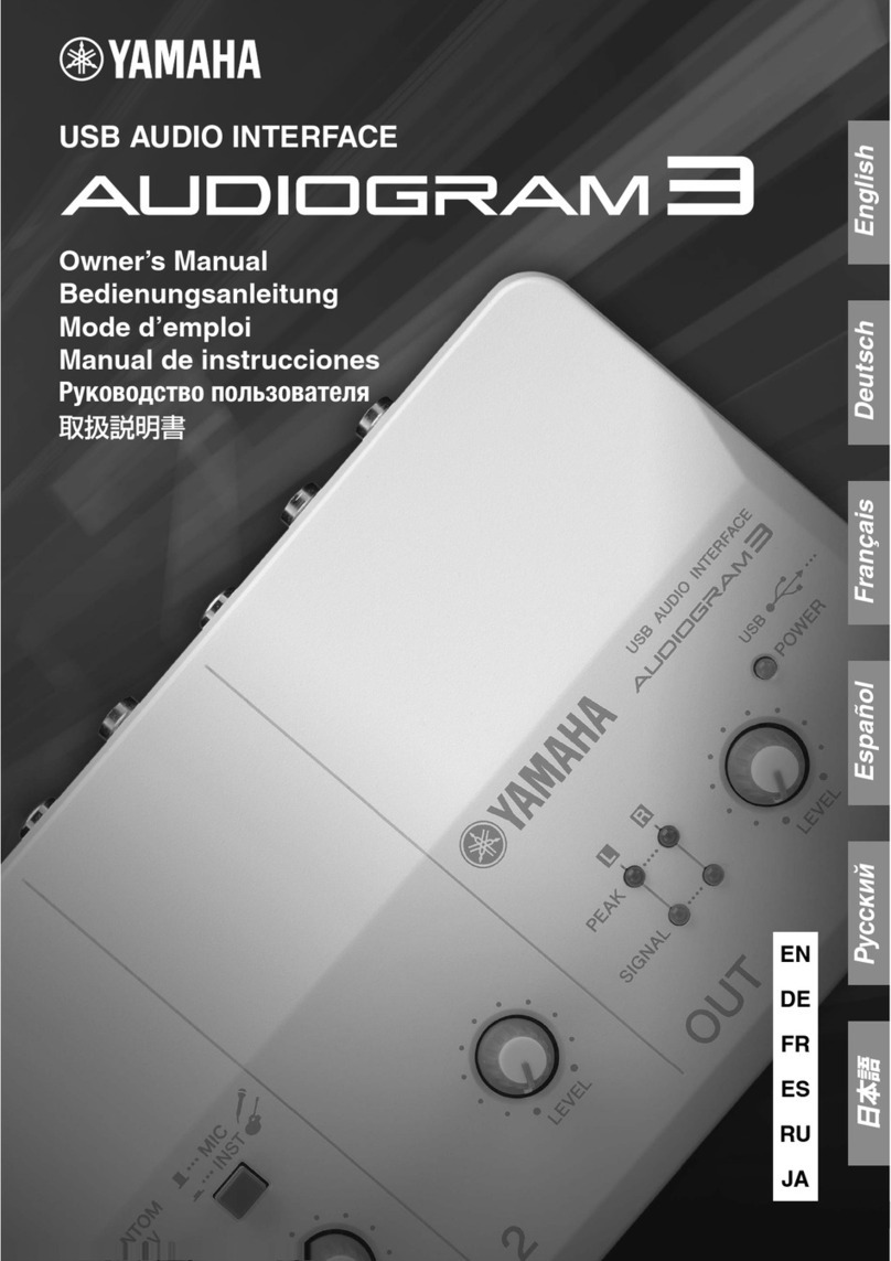 Yamaha Audiogram3 User manual