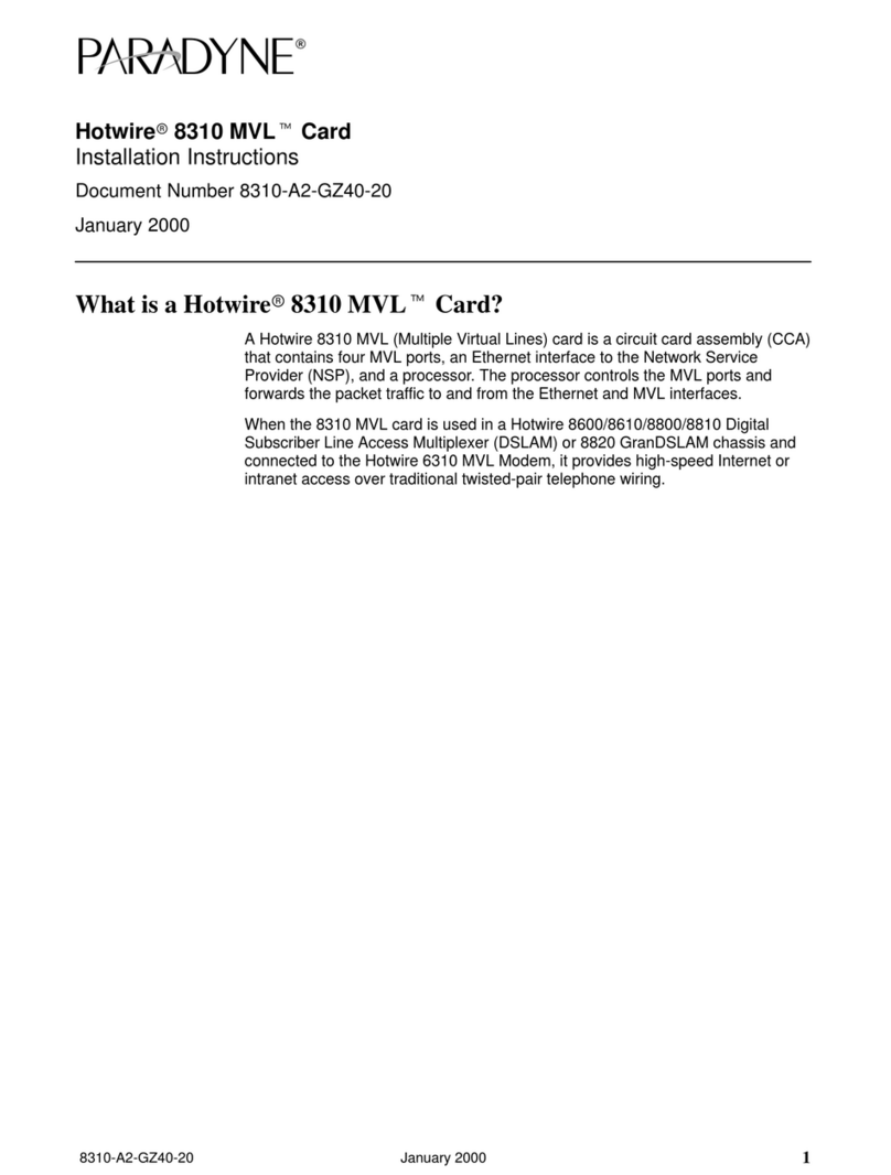 Paradyne Hotwire 8310 User manual