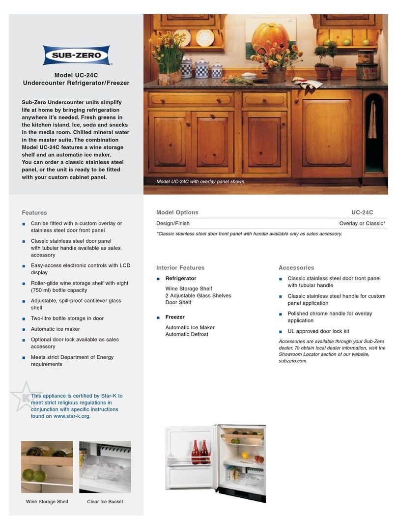 Sub-Zero UC-24C User manual