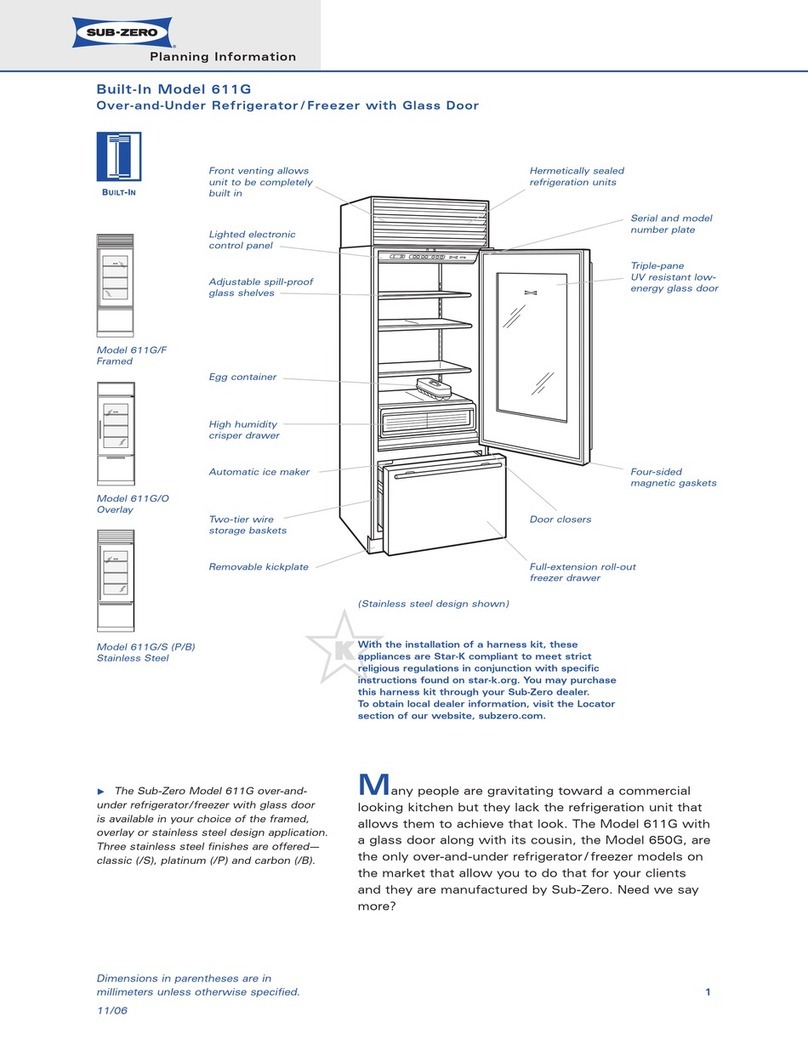 Sub-Zero 611G Instructions for use