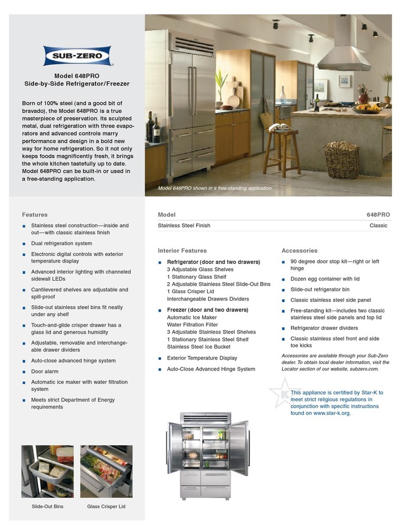 Sub-Zero 648PRO User manual