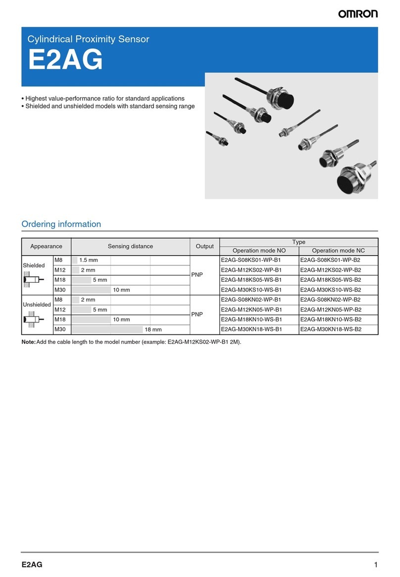 Omron E2AG User manual Omron E2AG User manual