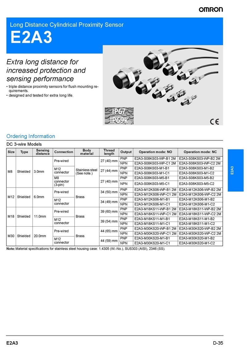 Omron E2A3 - User manual