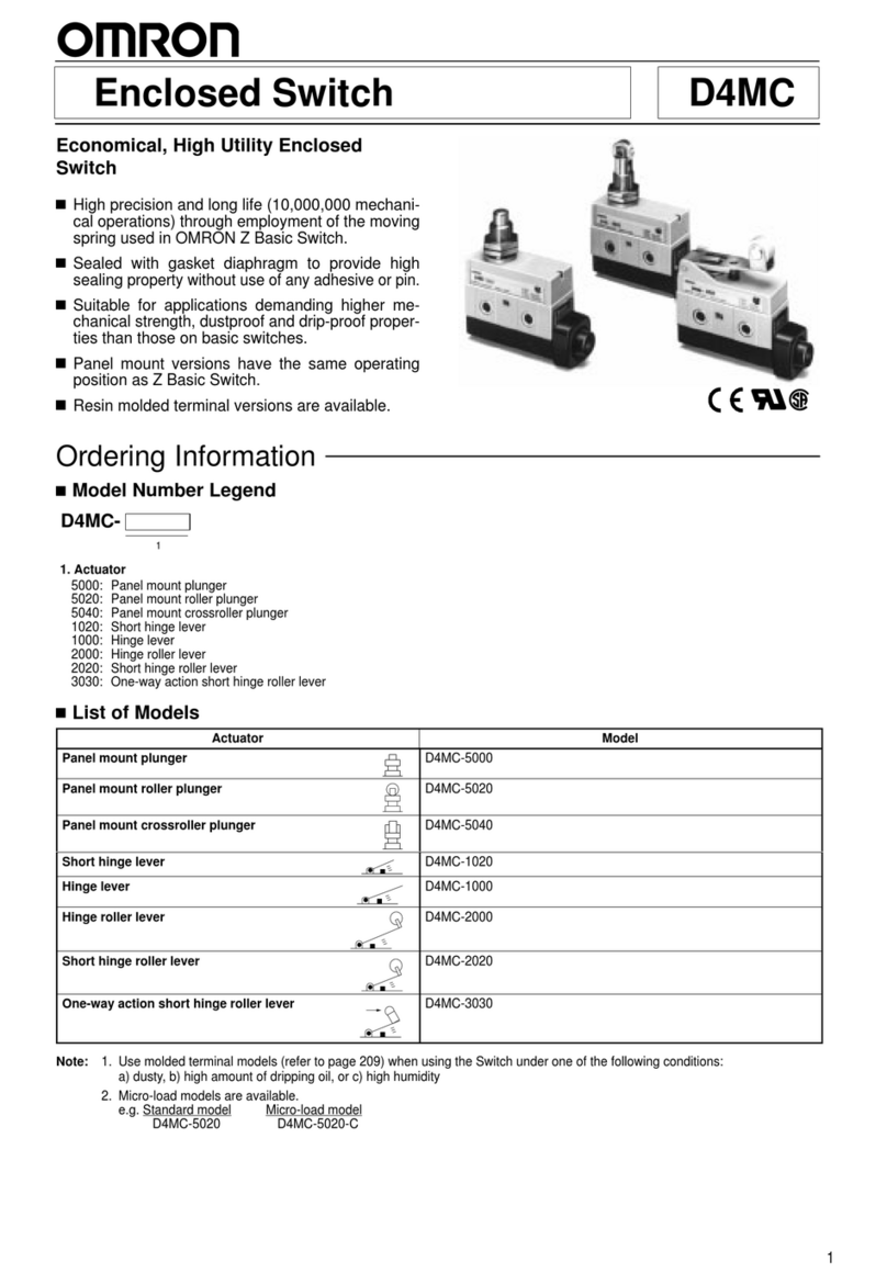 Omron D4MC User manual