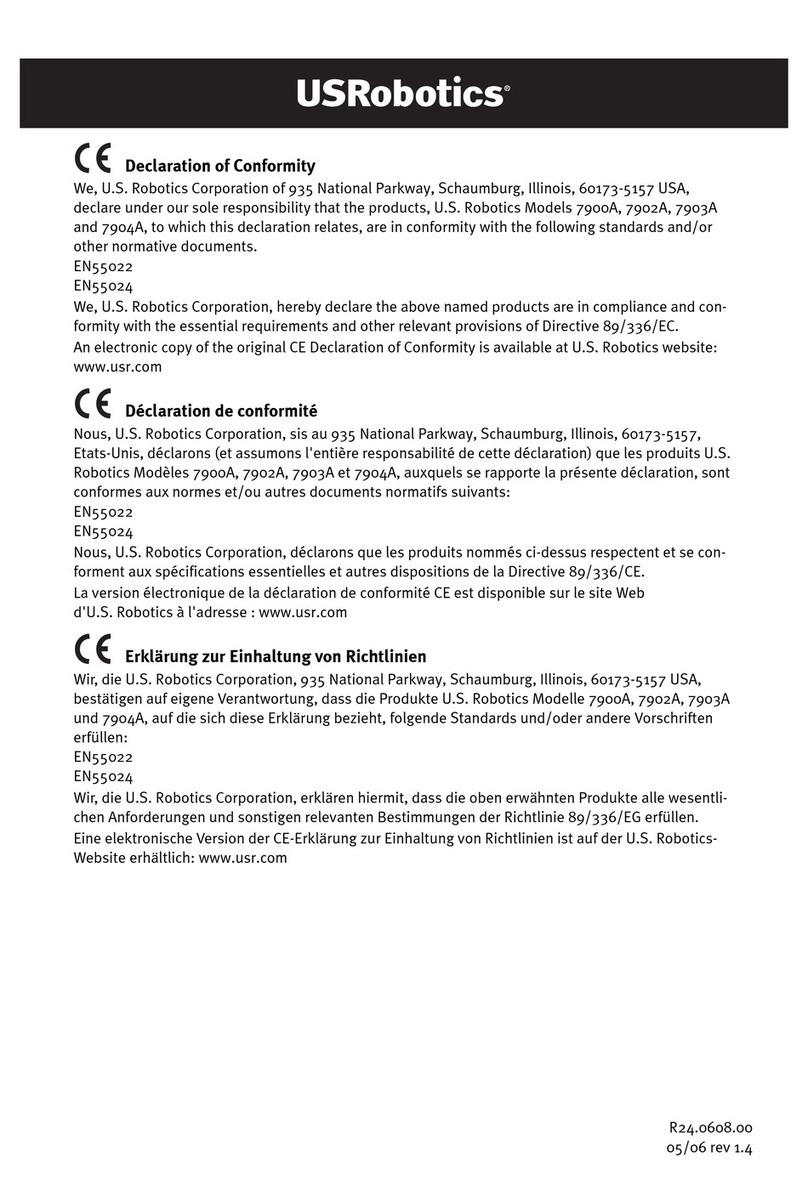 US Robotics USR997900A Reference guide