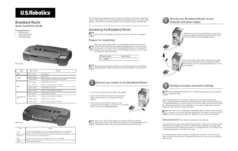 US Robotics USR8003 User manual