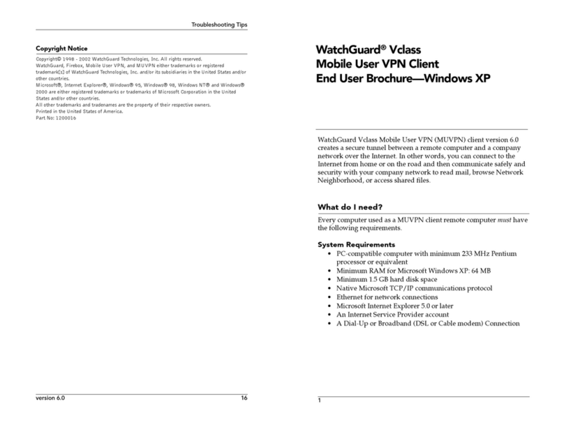 Watchguard Firebox V10 User manual