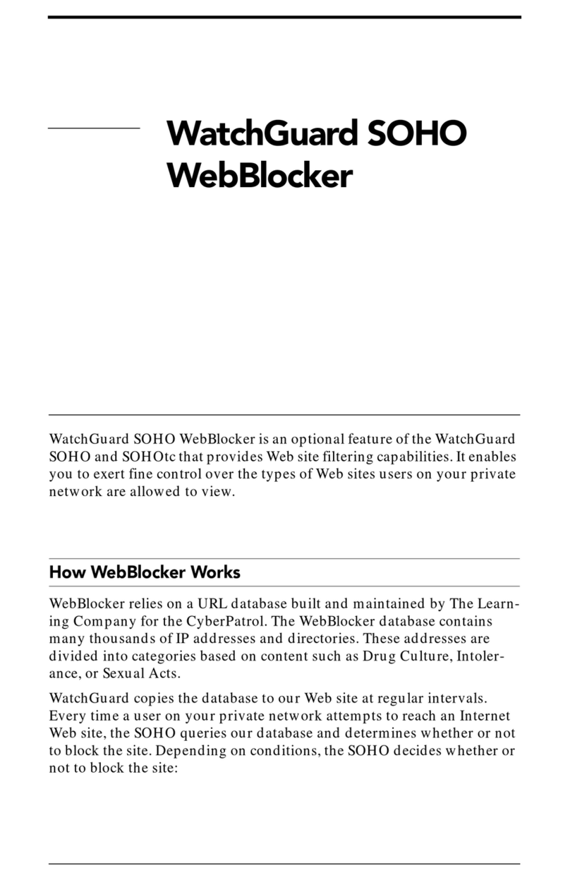 Watchguard SOHO Specification sheet