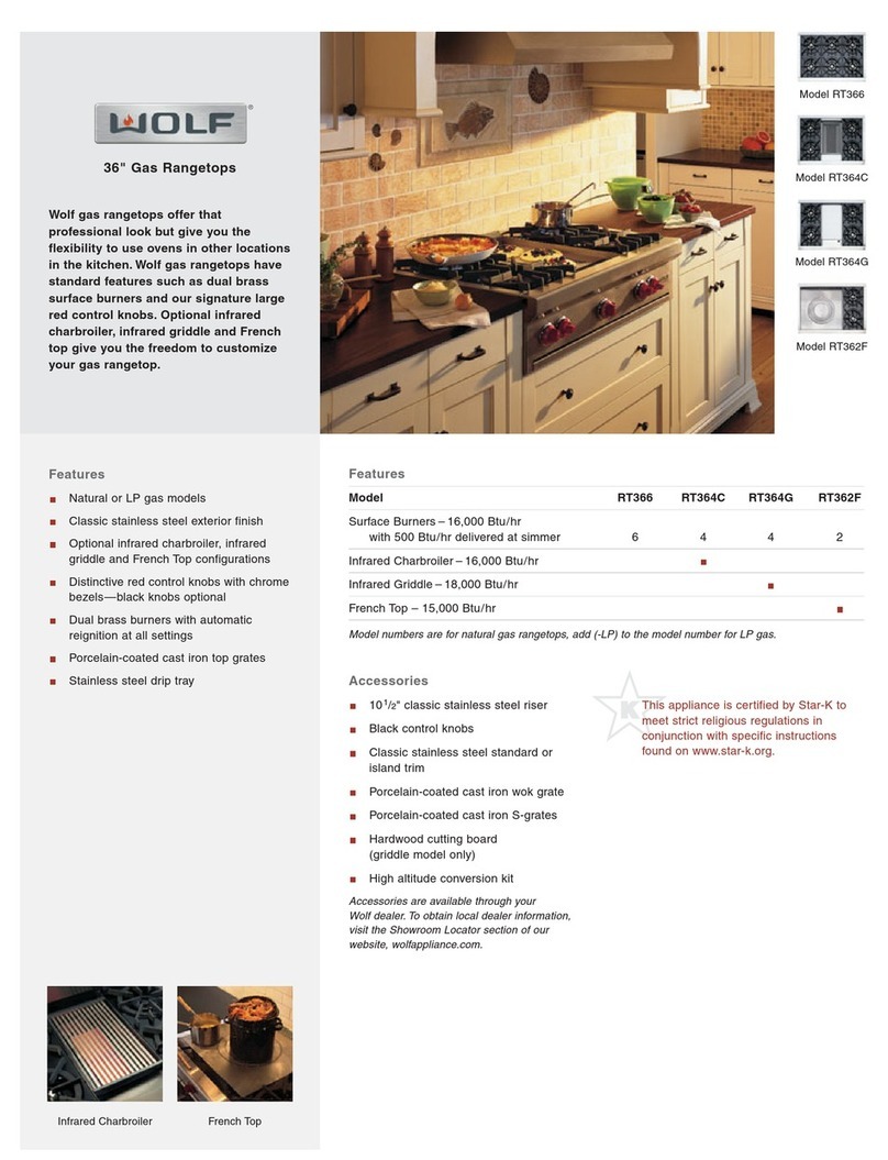 Wolf RT362F User manual