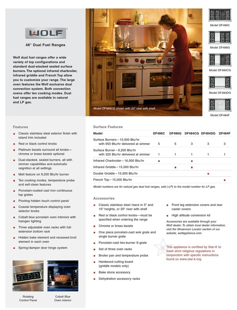 Wolf DF484CG User manual