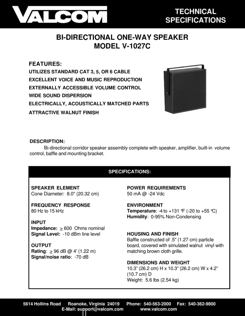 Valcom V-1027C User manual