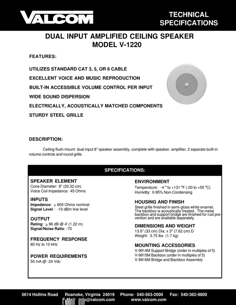 Valcom V-1220 User manual
