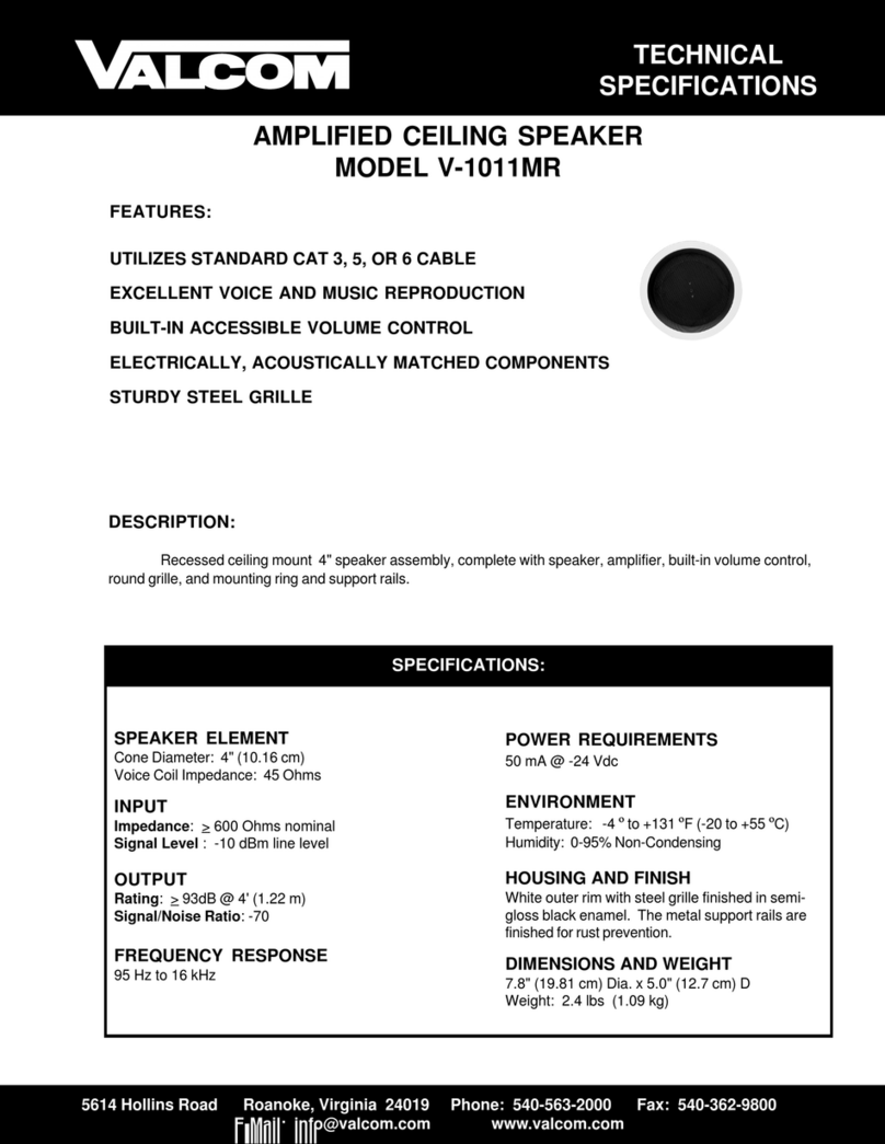 Valcom V-1011MR User manual