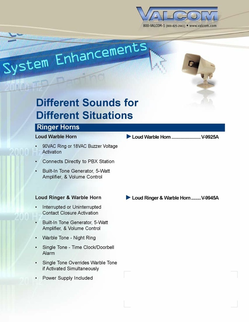 Valcom V-9925A User manual