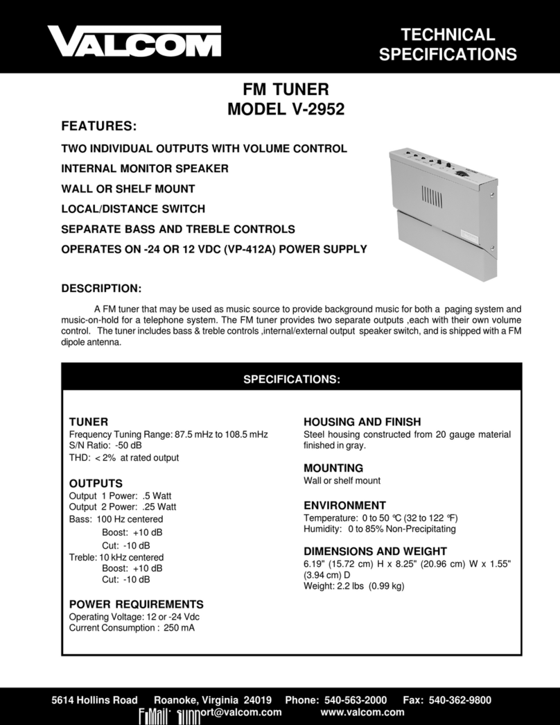 Valcom V-2952 User manual
