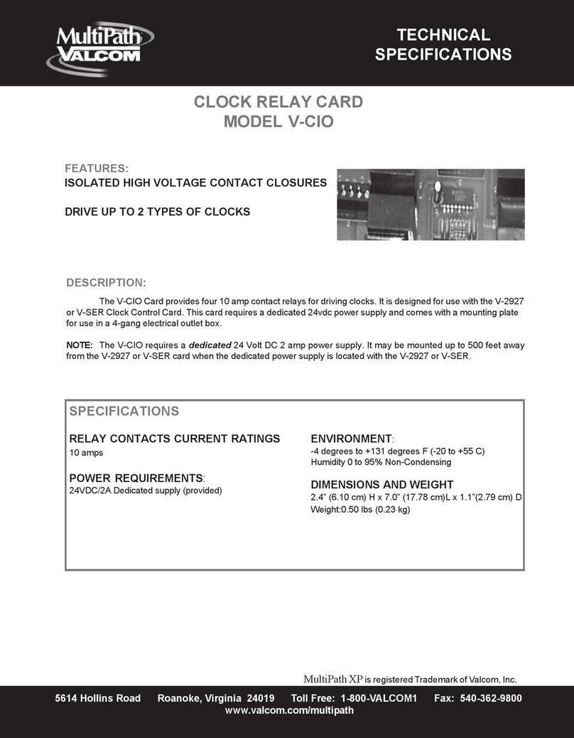 Valcom V-CIO User manual