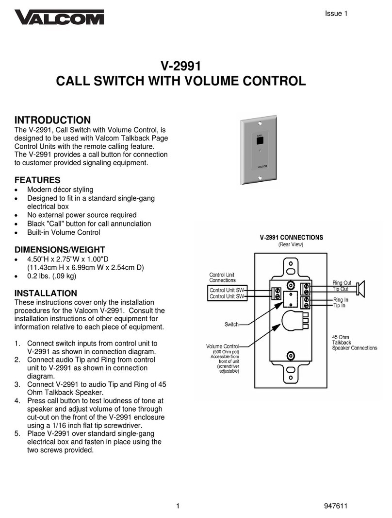 Valcom V-2991 User manual