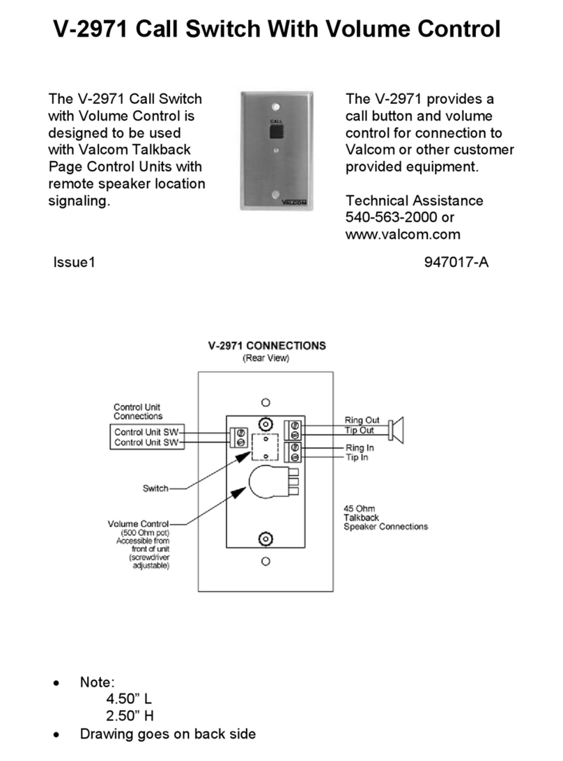 Valcom V-2971 Instruction manual