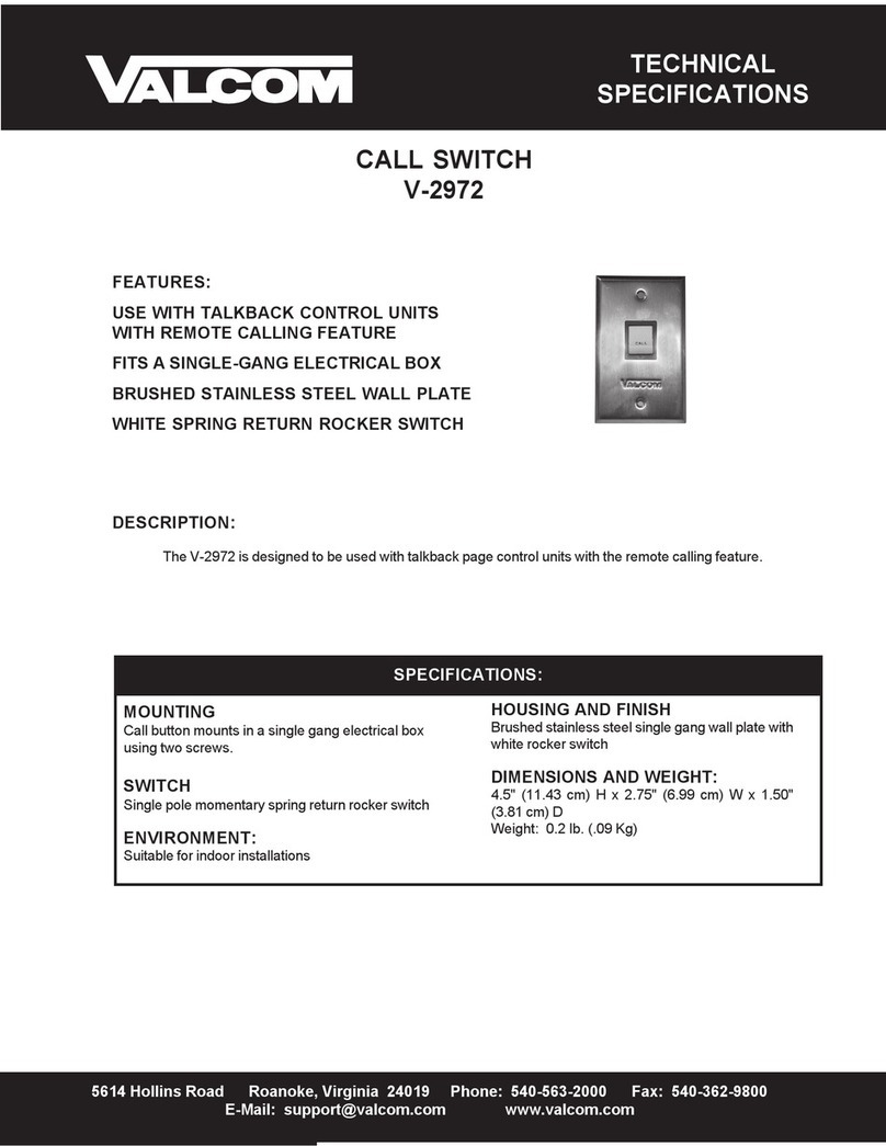 Valcom V-2972 User manual