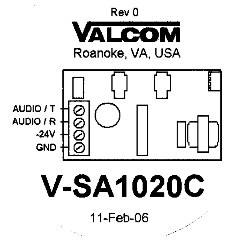 Valcom V-SA1020C Manual