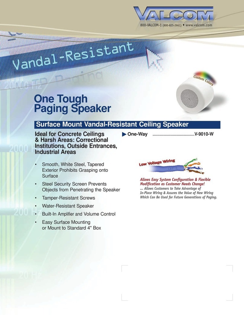 Valcom V9010 User manual
