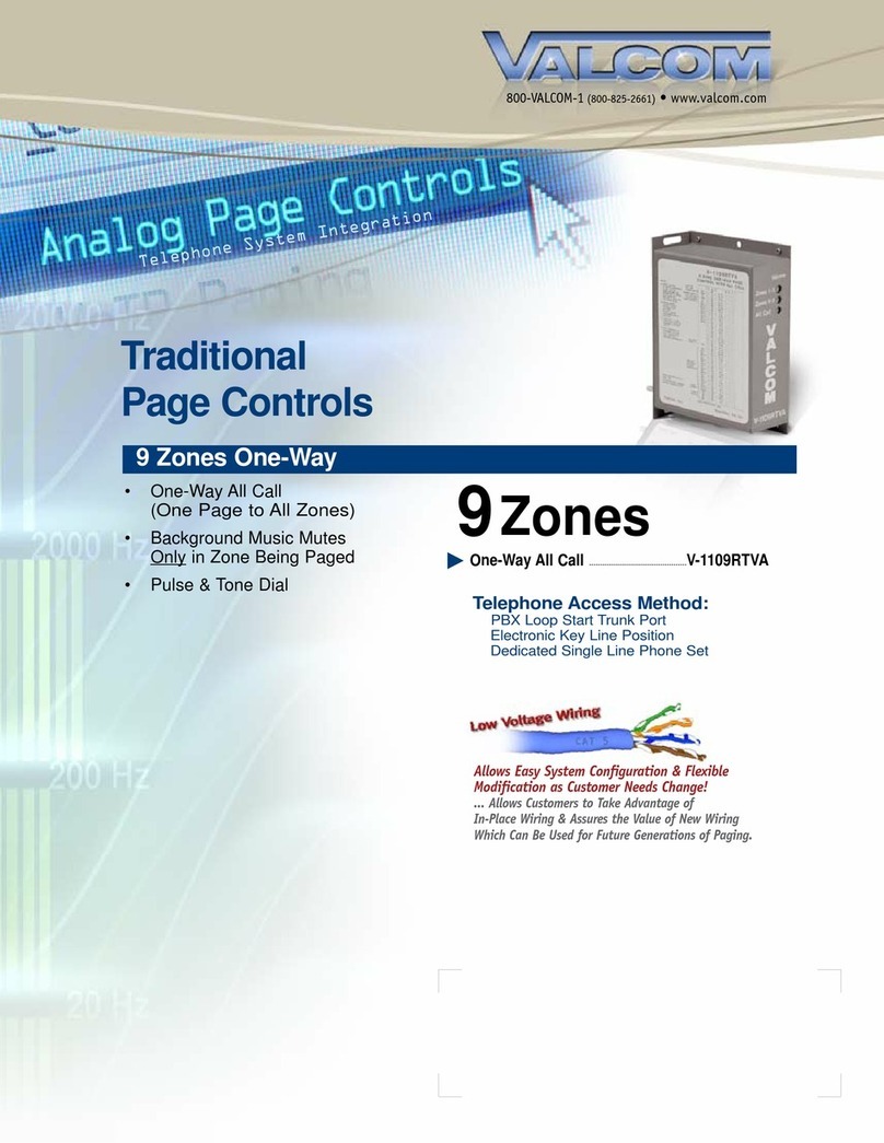 Valcom V-1109RTVA User manual