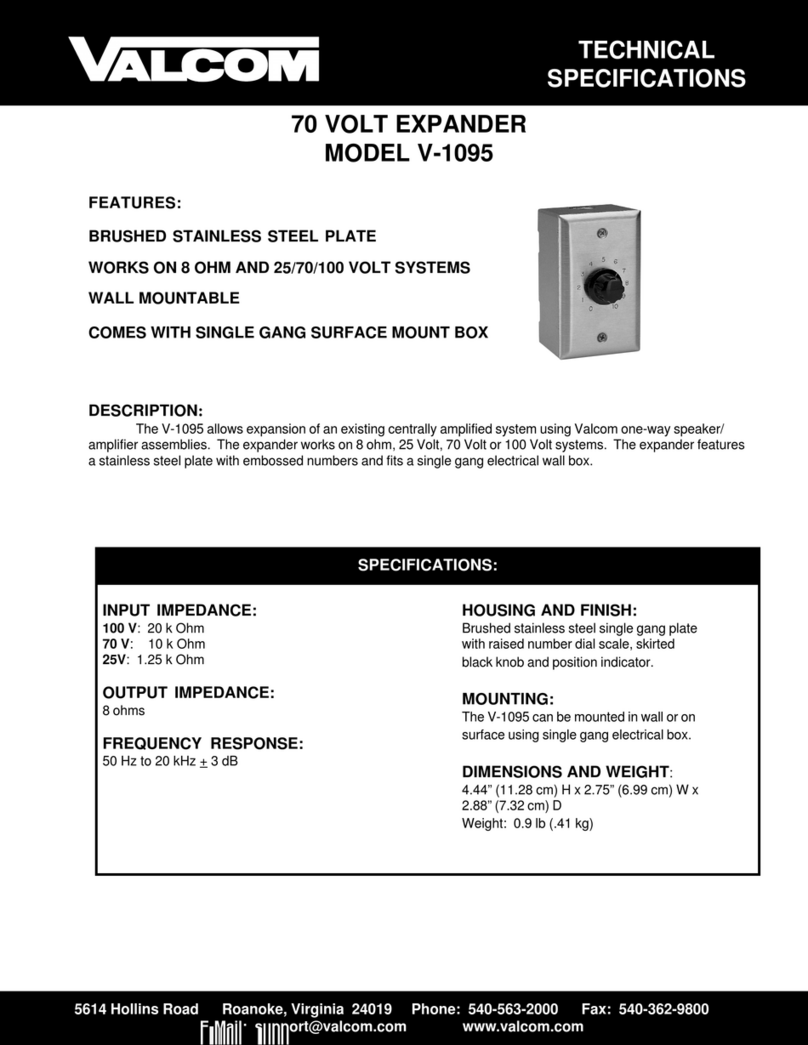 Valcom V-1095 User manual