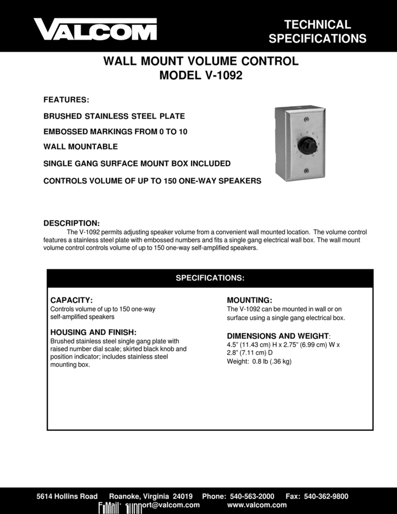 Valcom V-1092 User manual