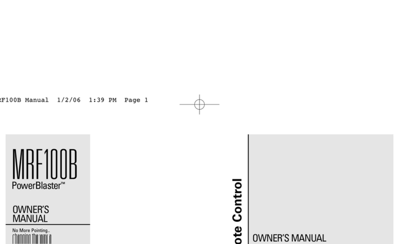 Universal Remote PowerBlaster MRF-100B User manual