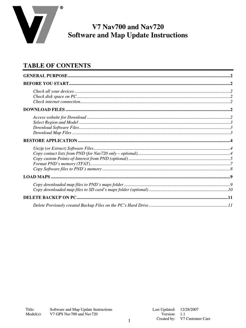 V7 NAV700 Technical manual