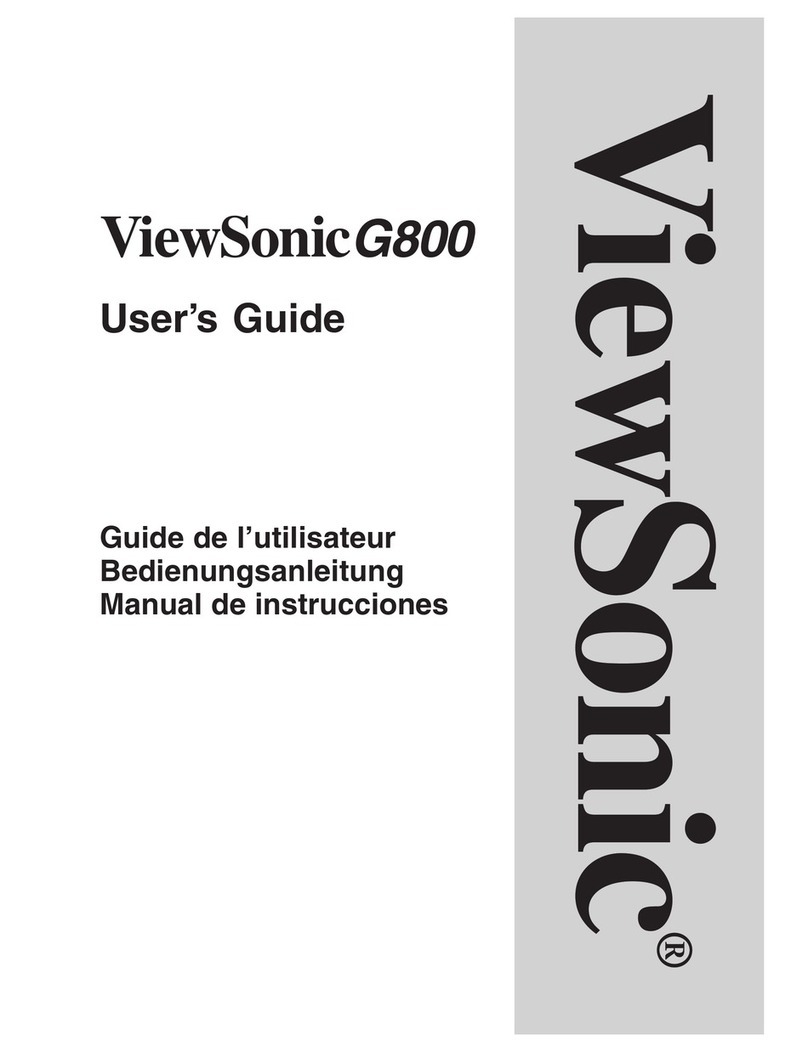ViewSonic G800 - 20" CRT Display User manual