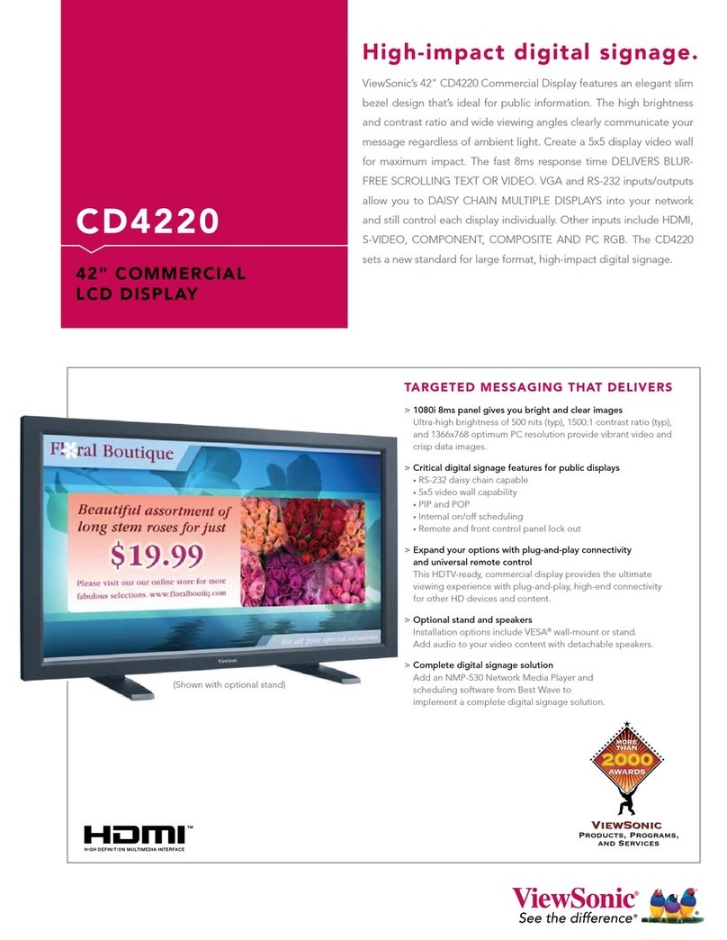 ViewSonic CD4220 - 42" LCD Flat Panel Display User manual
