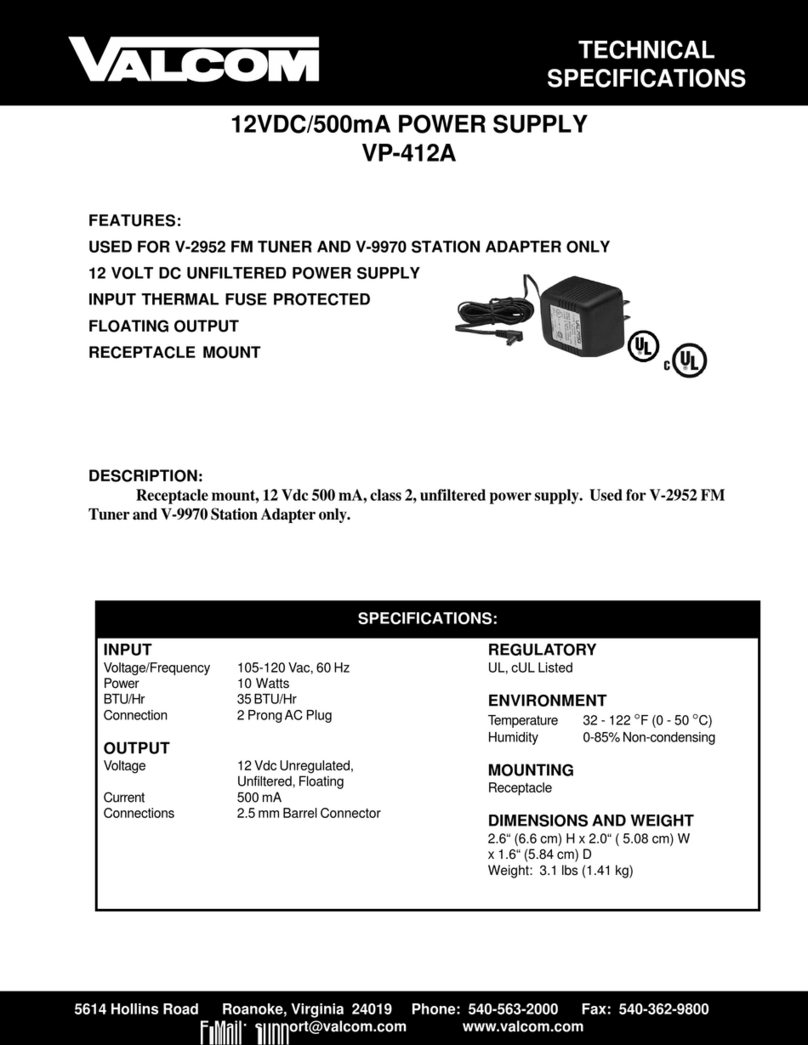 Valcom VP-412A User manual