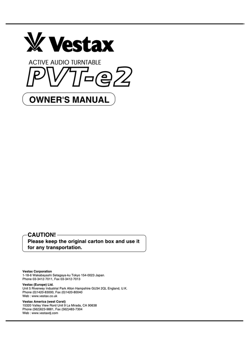 Vestax PVT-e2 User manual Vestax PVT-e2 User manual