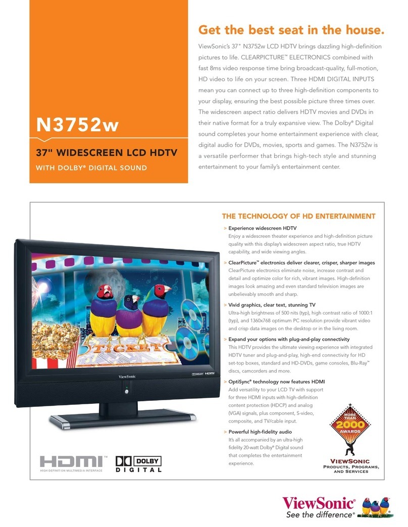 ViewSonic N3752w - 37" LCD TV User manual