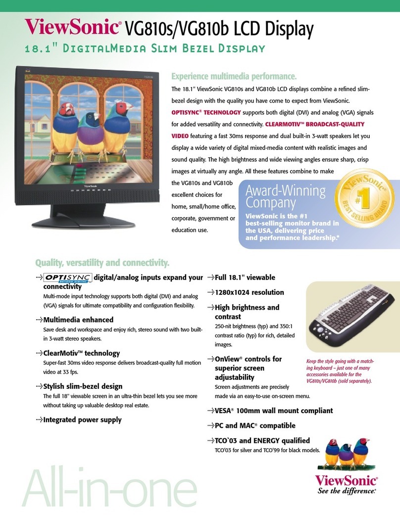 ViewSonic VG810 User manual