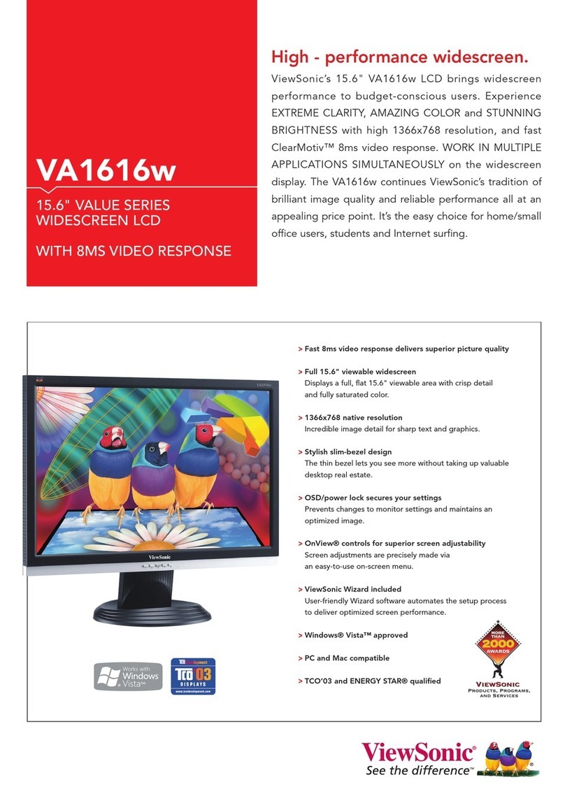 ViewSonic VA1616W User manual