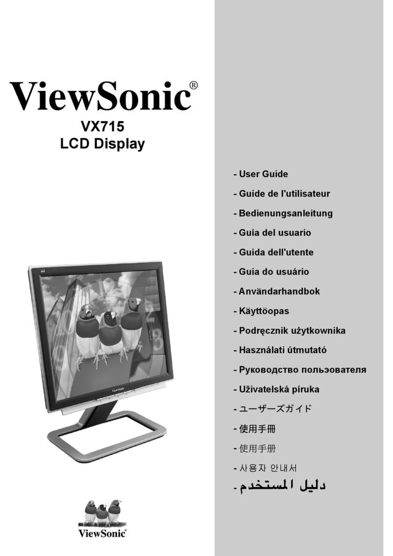 ViewSonic VX715 - 17" LCD Monitor User manual