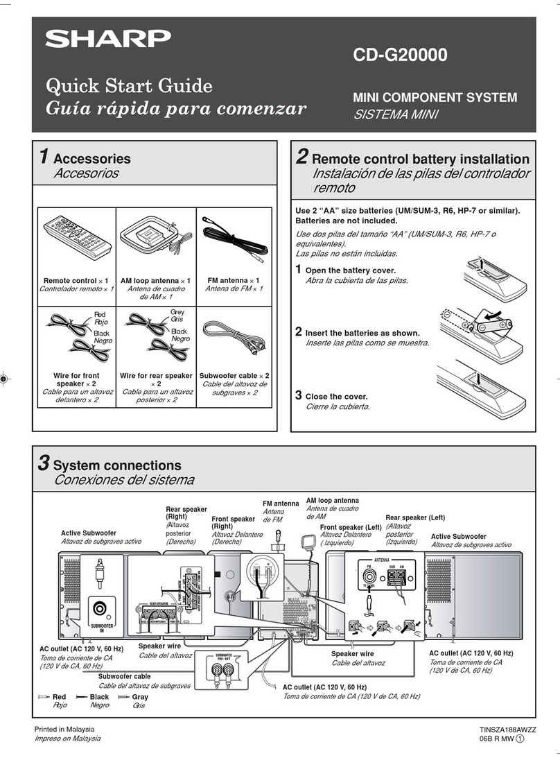 Sharp CD-G20000 User manual