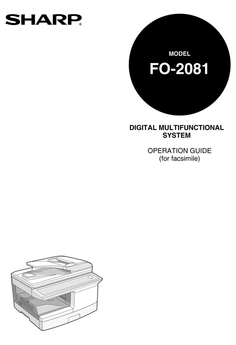 Sharp FO-2081 User manual