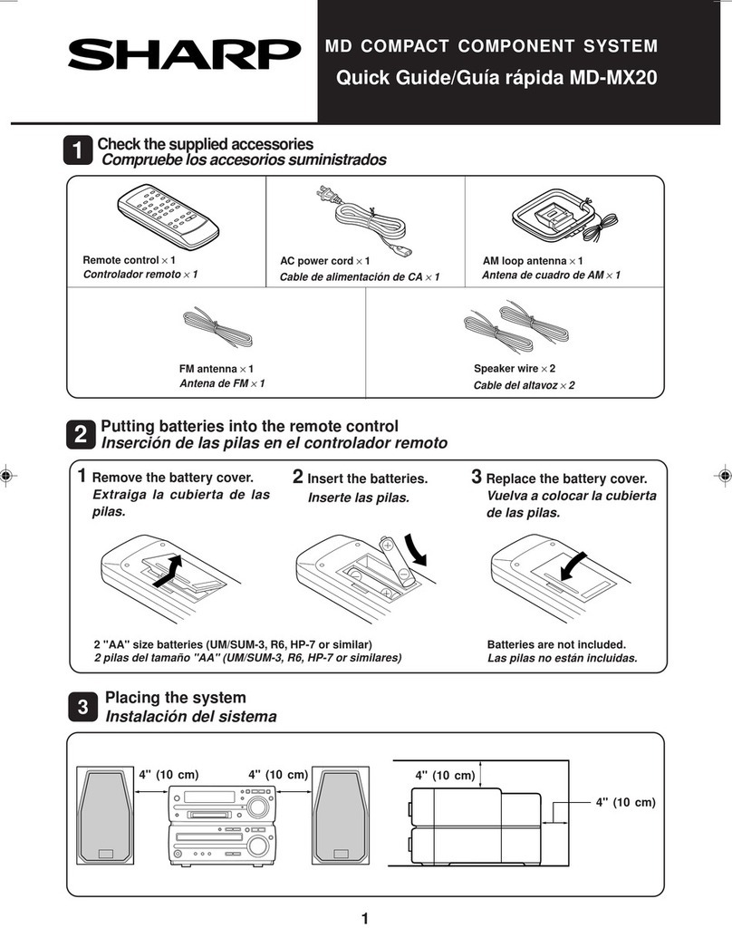 Sharp MD-MX20 User manual