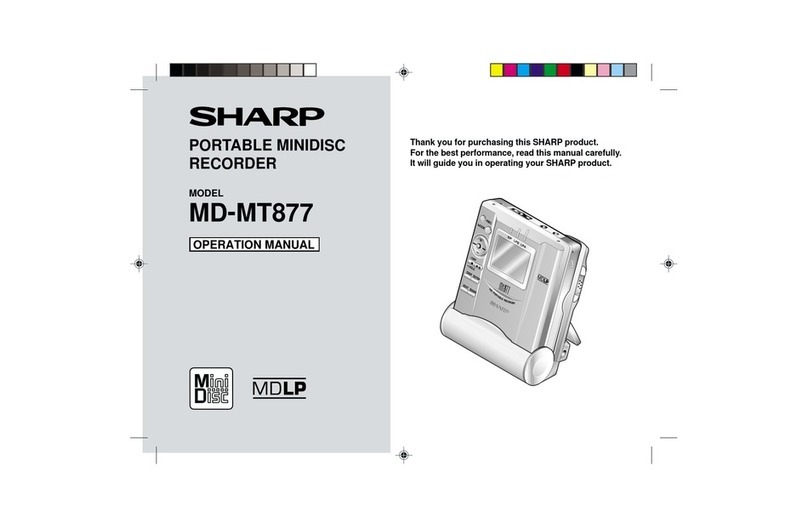 Sharp MD-MT877 User manual