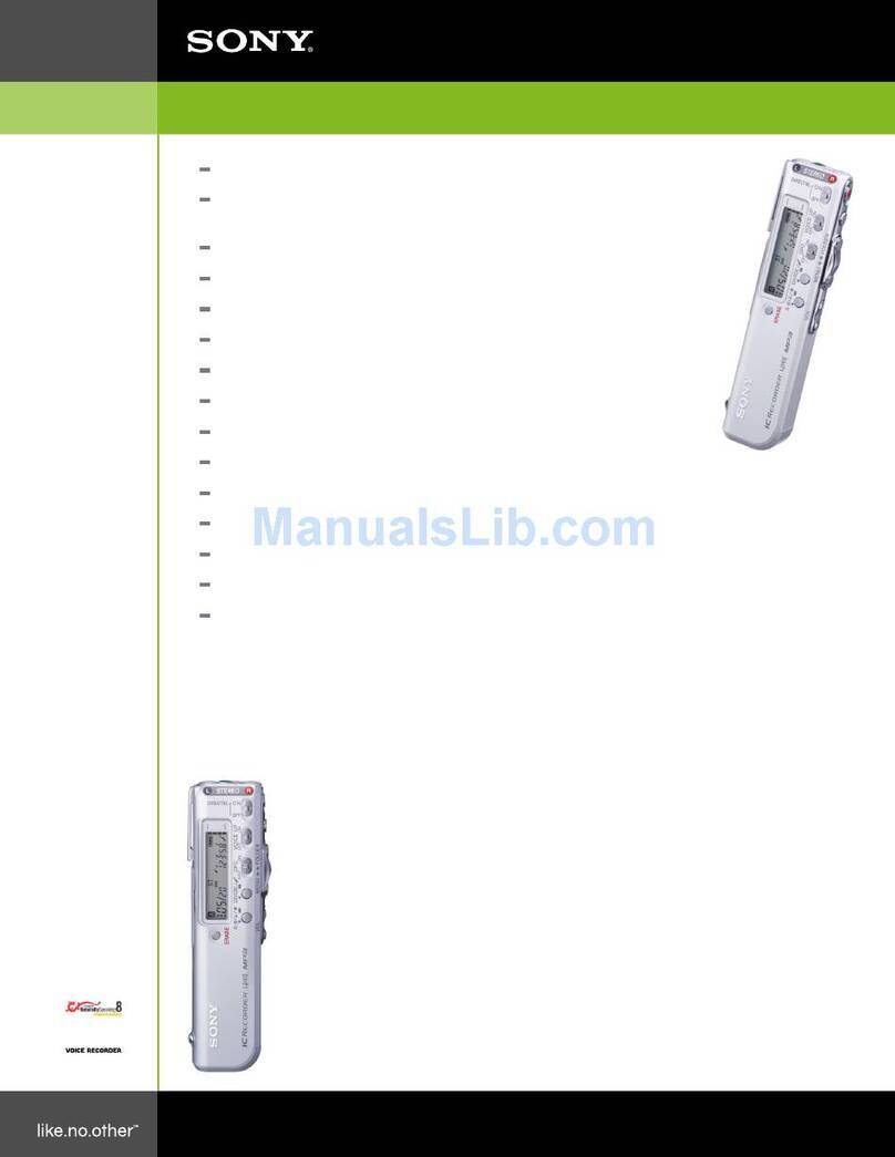Sony ICD-SX46 - Ic Recorder Specifications