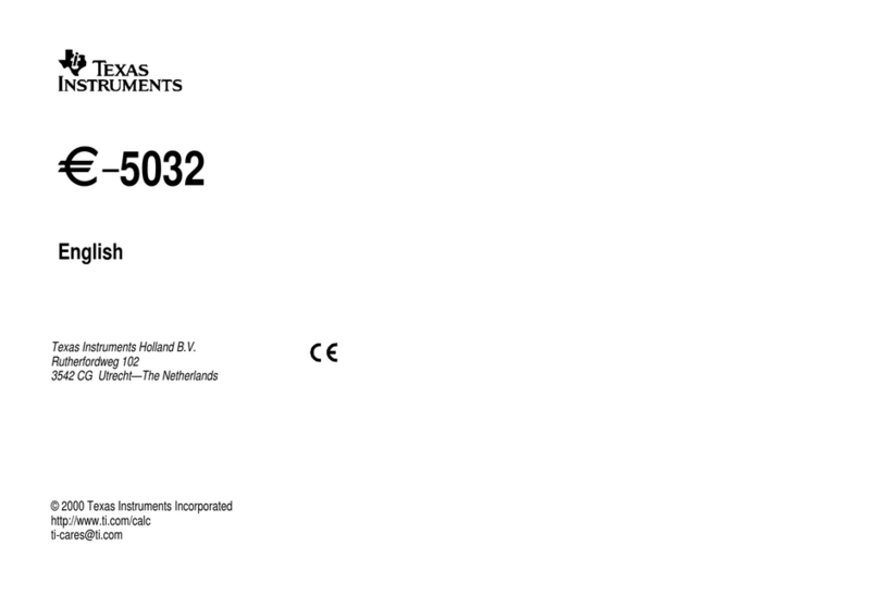 Texas Instruments E-5032 User manual