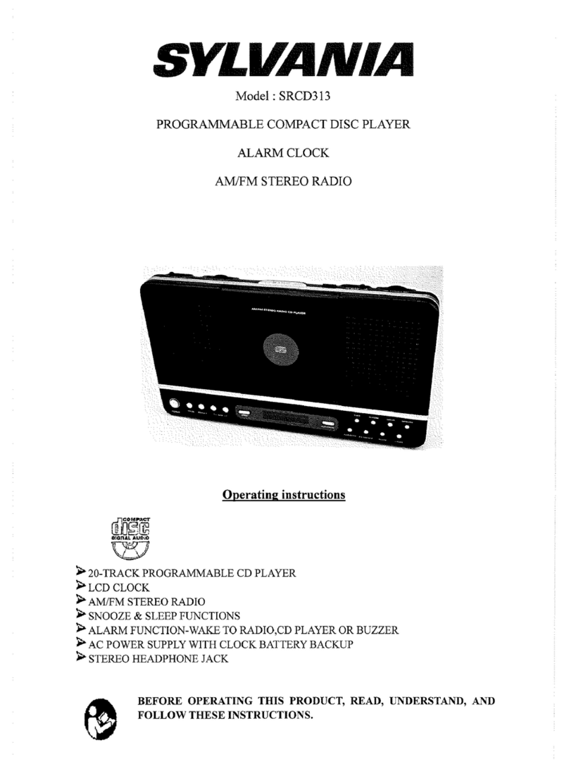 Sylvania SRCD313 User manual Sylvania SRCD313 User manual