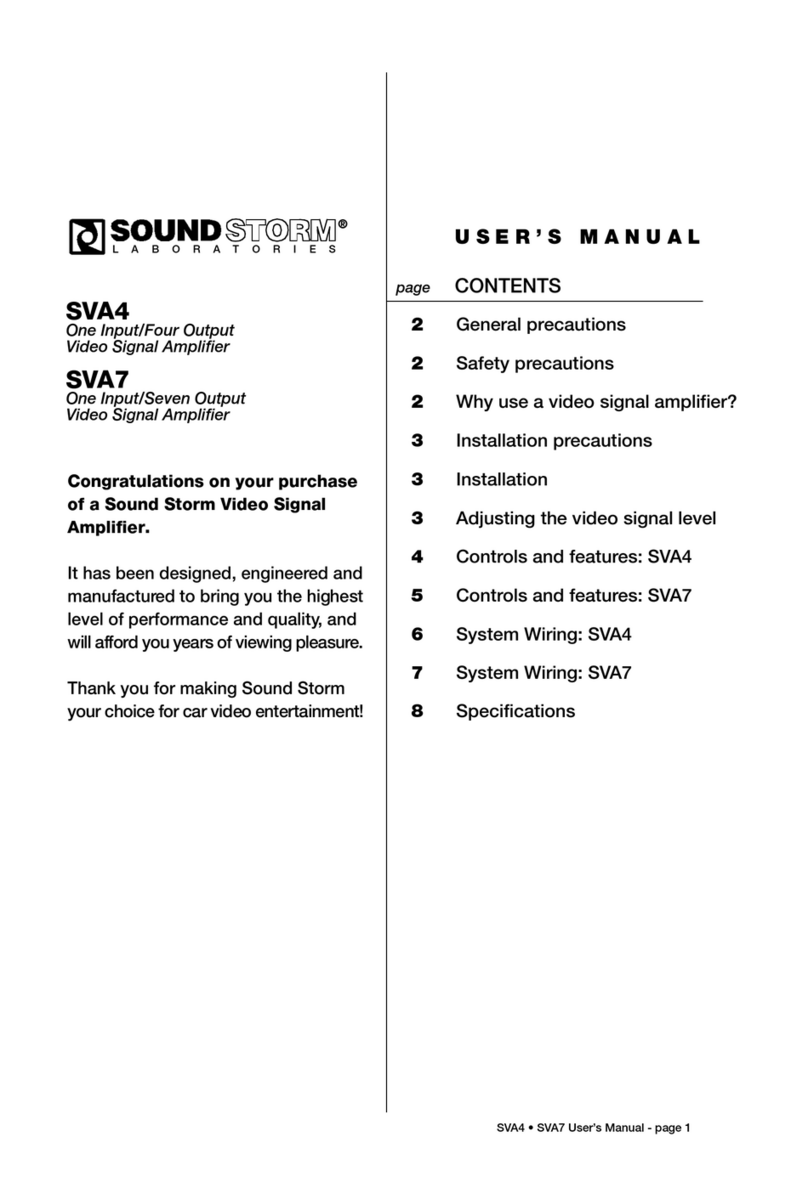 Sound Storm SVA4 User manual