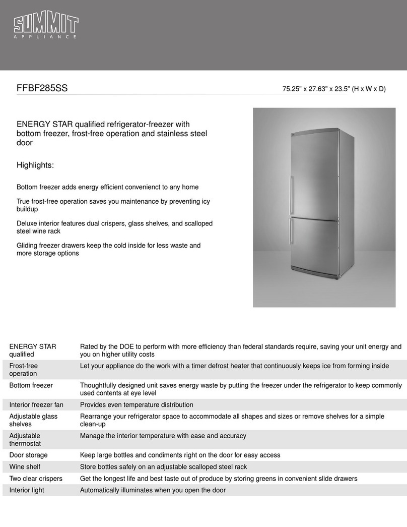 Summit FFBF285SS User manual